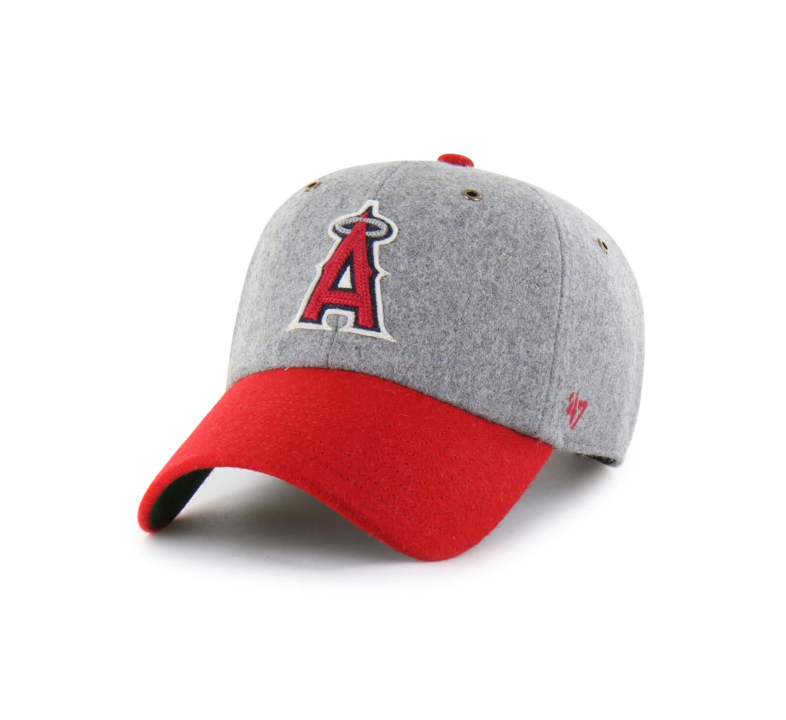 Мужская кепка '47 Brand Los Angeles Angels Gray/Red Wool Clean Up Adjustable Hat