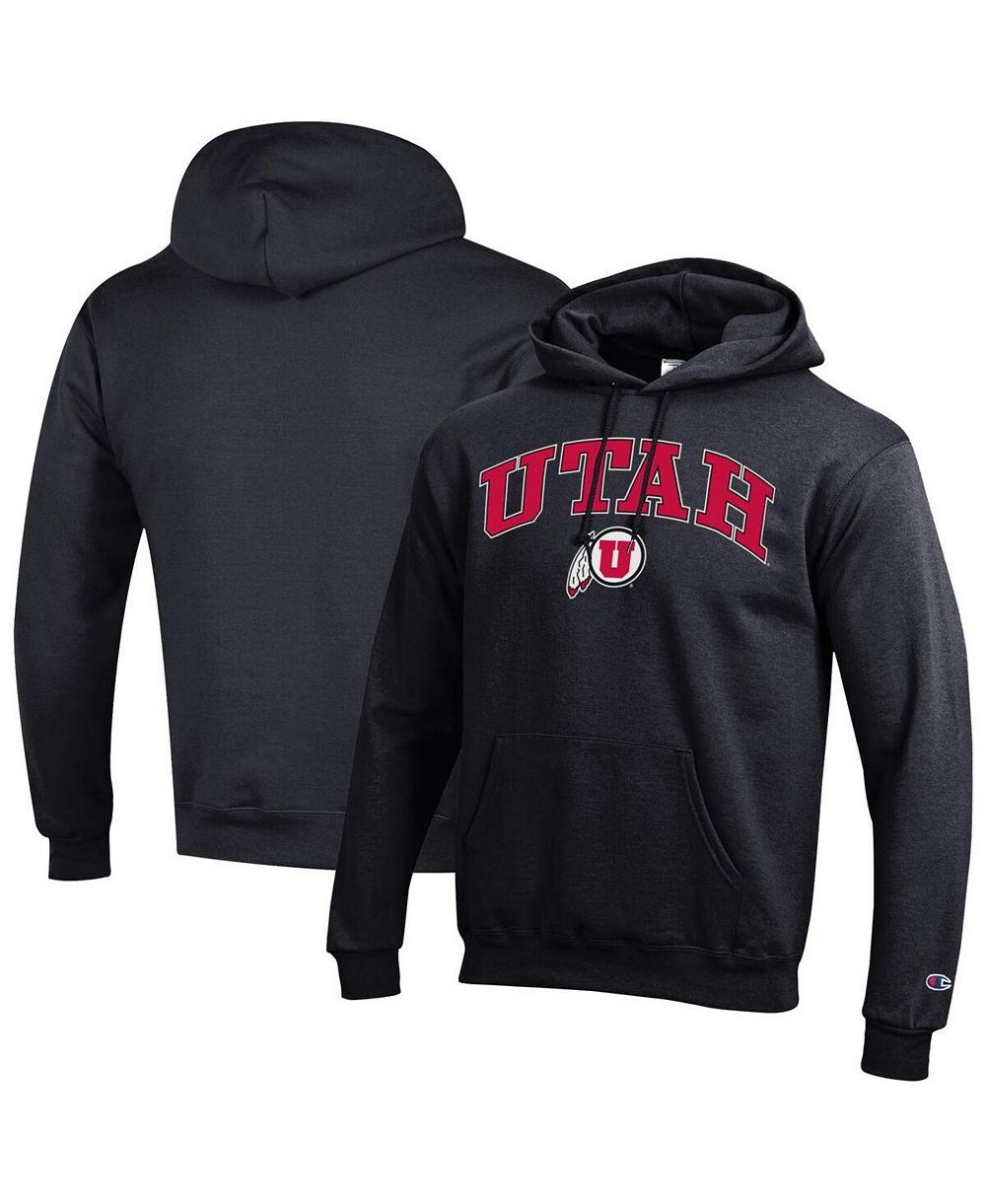 Champion Men's Scarlet Utah Utes Arched Logo Fleece Pullover Hoodie