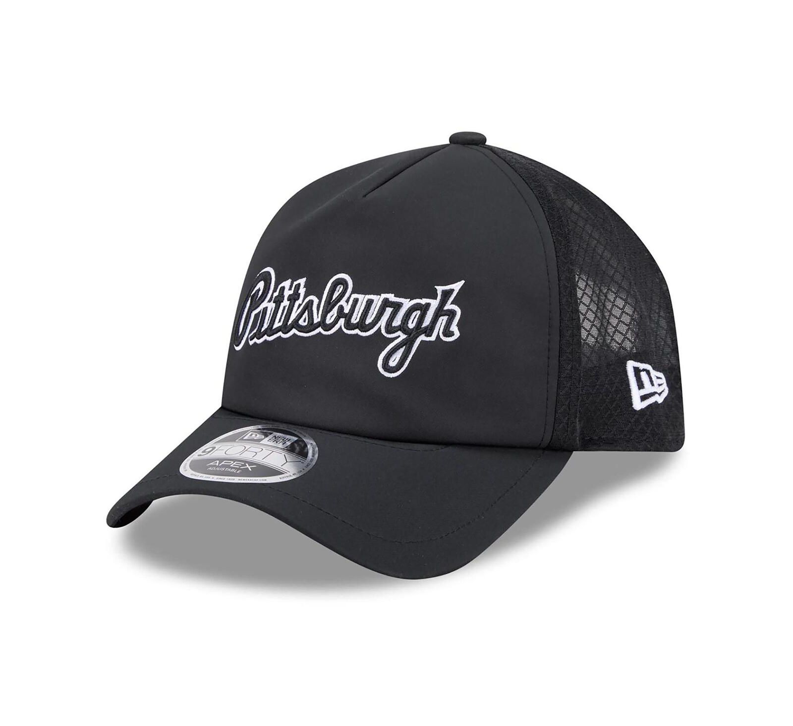 Мужская кепка New Era Black Pittsburgh Pirates 2026 Batting Practice Alternate Apex 9FORTY регулируемая