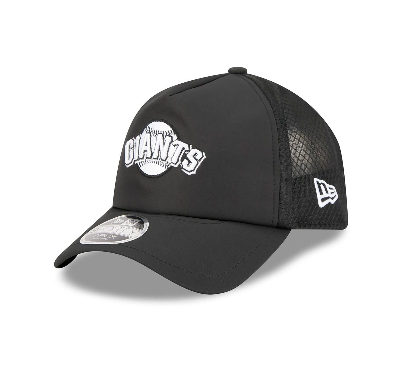 Мужская бейсболка New Era Black San Francisco Giants 2026 Batting Practice Alternate Apex 9FORTY регулируемая