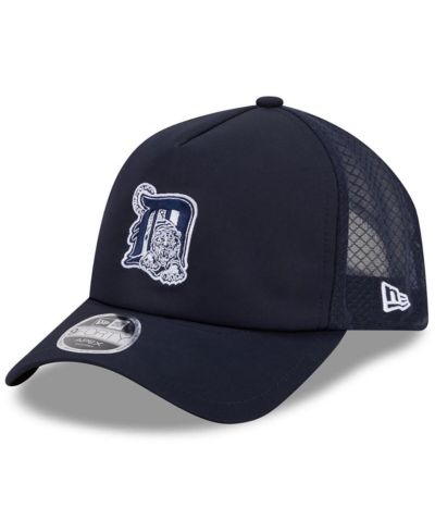 Мужская бейсболка New Era Detroit Tigers 2026 Batting Practice Alternate Apex 9FORTY, темно-синяя