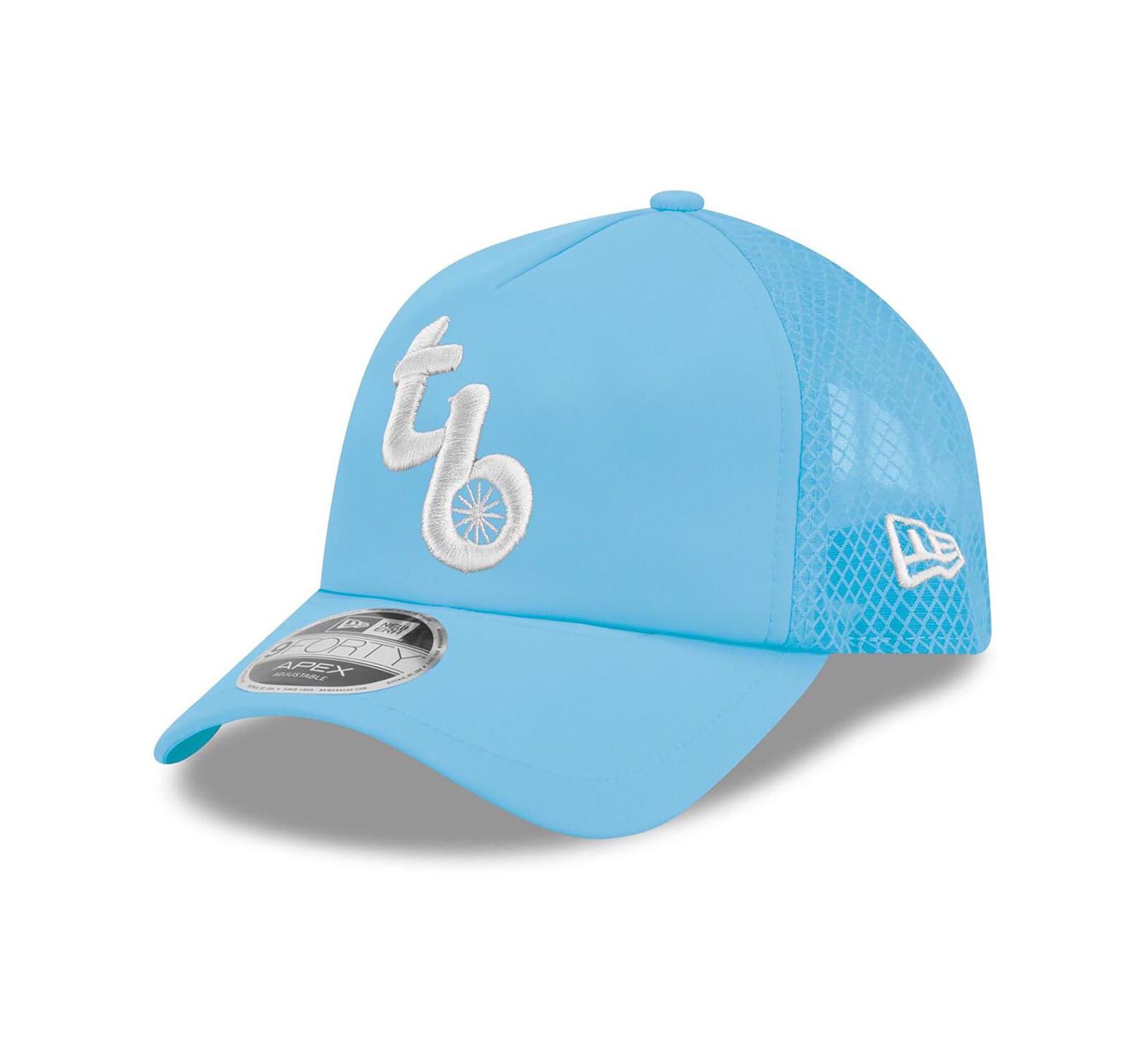 Мужская кепка New Era Light Blue Tampa Bay Rays 2026 Batting Practice Alternate Apex 9FORTY Adjustable