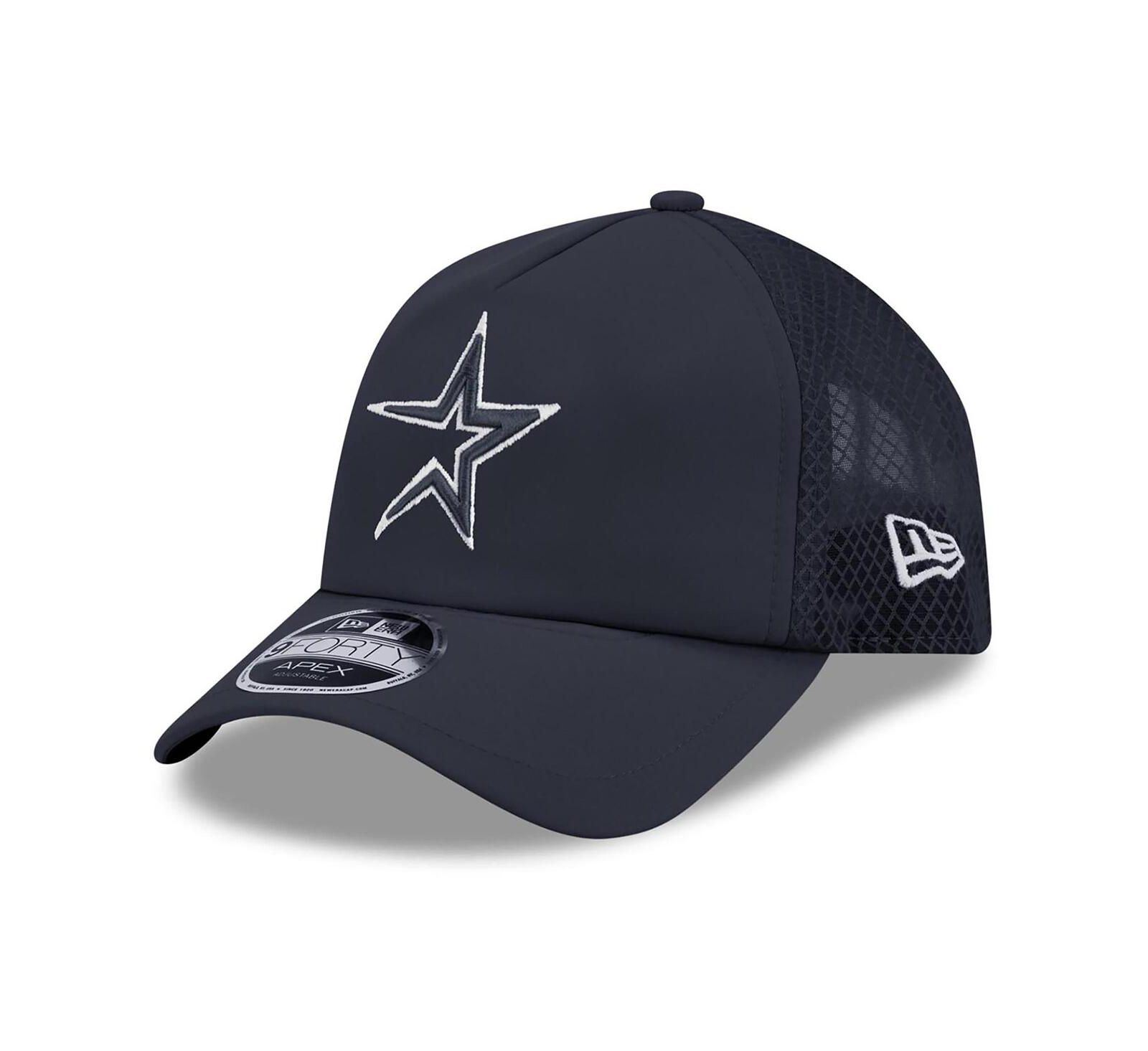 New Era Men's Navy Houston Astros 2026 Batting Practice Alternate Apex 9FORTY Adjustable Hat