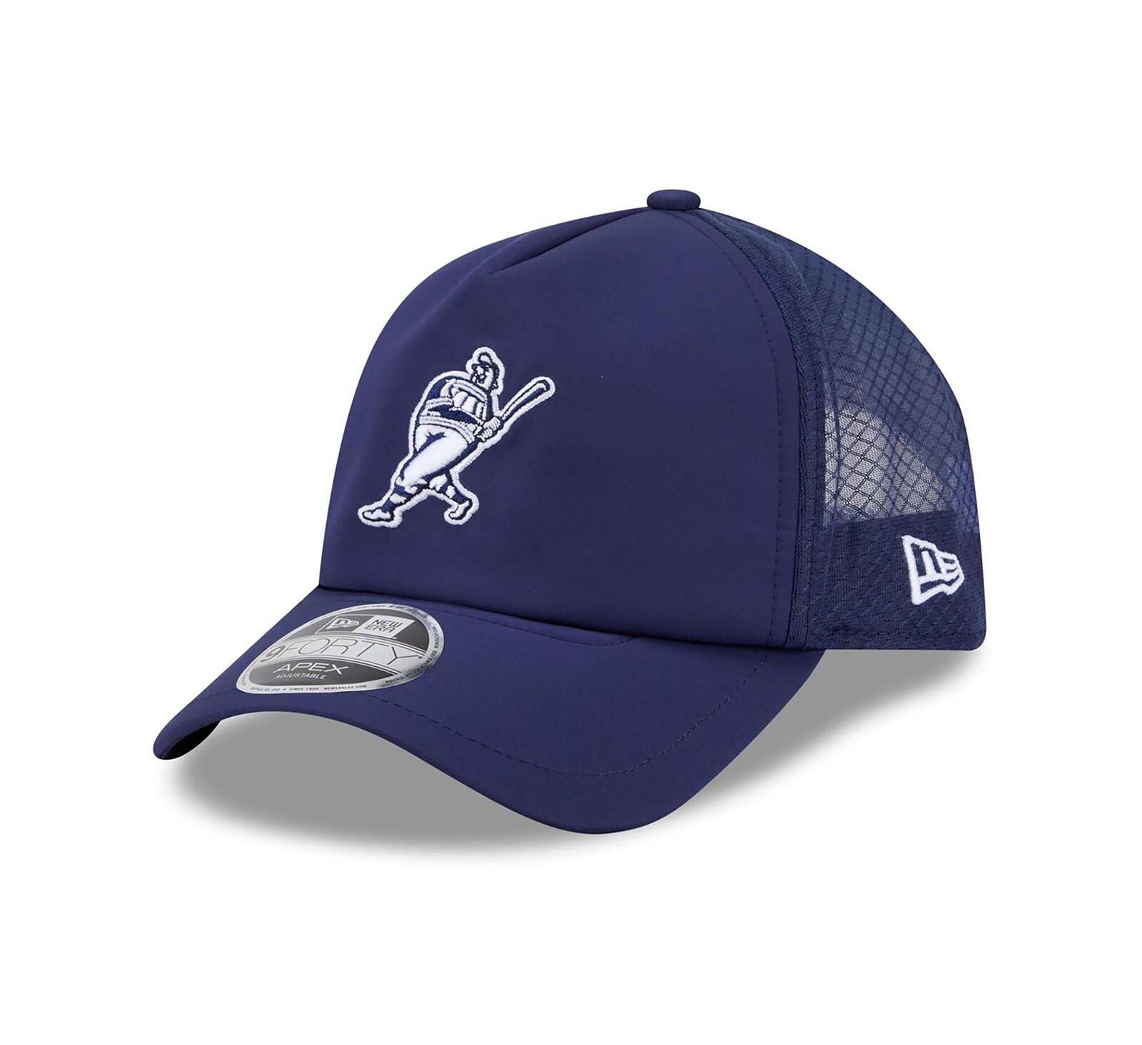 Мужская кепка New Era Milwaukee Brewers 2026 Batting Practice Alternate Apex 9FORTY Adjustable Navy