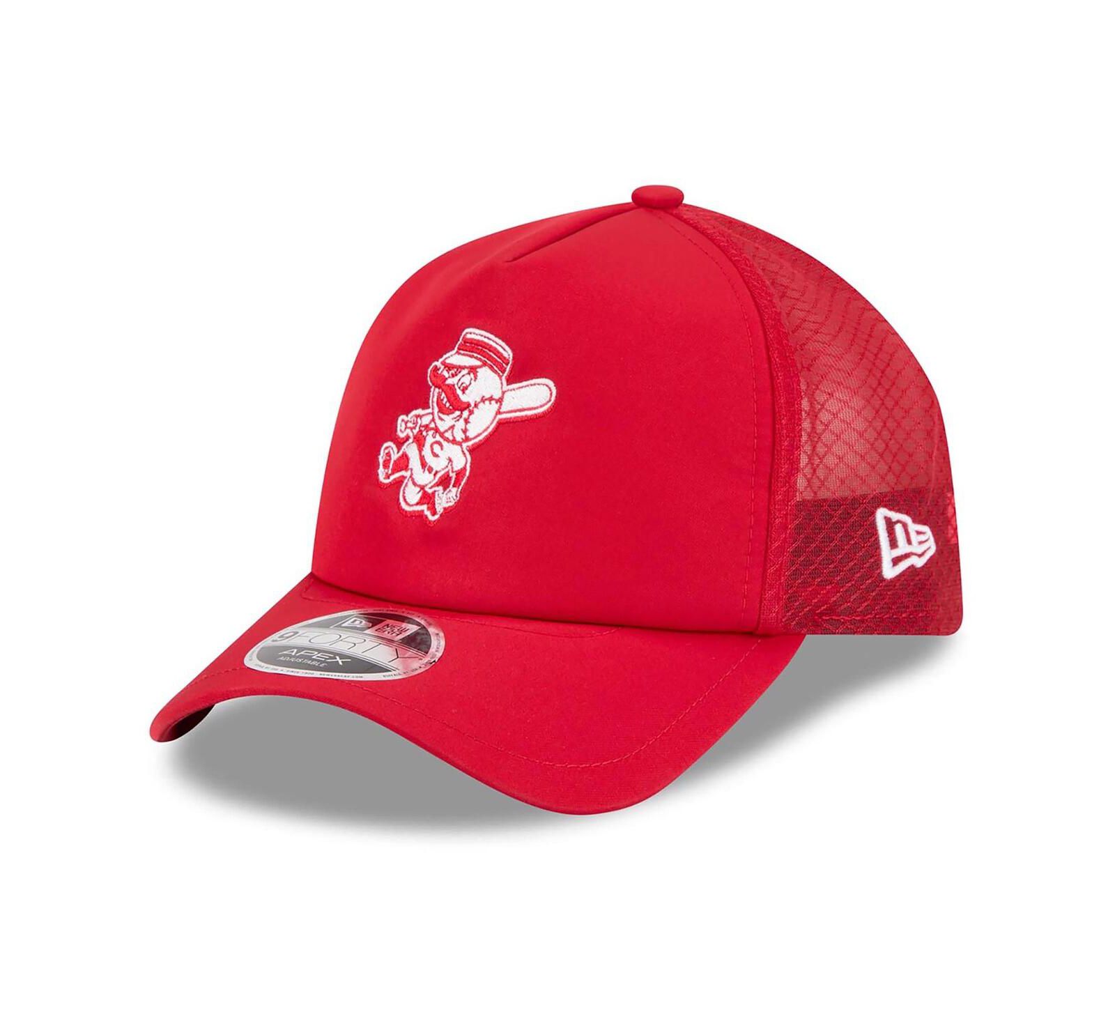 Кепка New Era Men's Red Cincinnati Reds 2026 Batting Practice Alternate Apex 9FORTY Adjustable