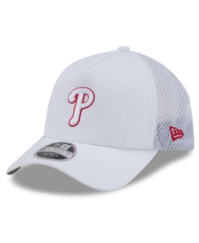 Мужская кепка New Era Philadelphia Phillies 2026 Batting Practice Apex 9FORTY Adjustable Trucker, белая