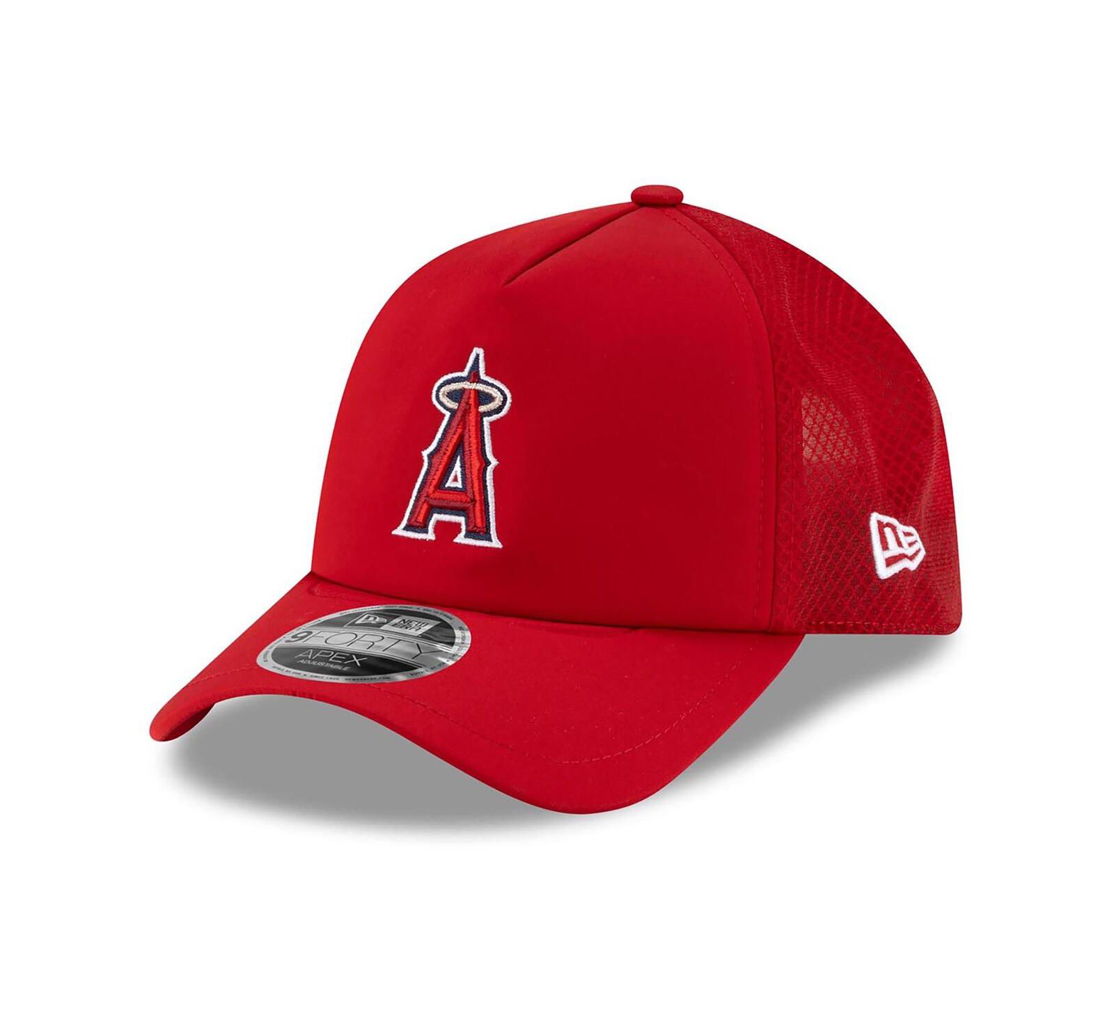 Мужская кепка New Era Los Angeles Angels 2026 Batting Practice Apex 9FORTY Adjustable Trucker