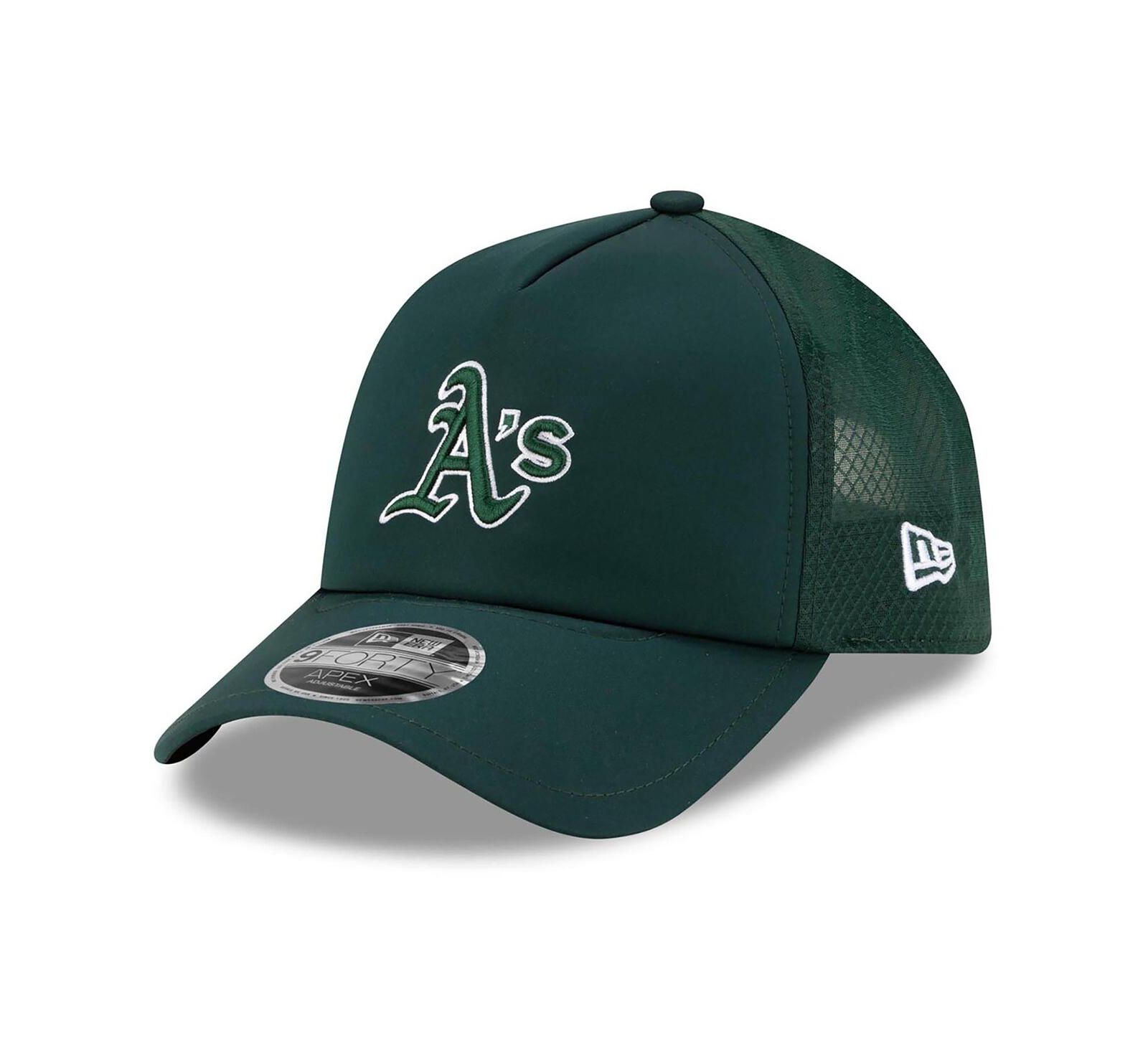 Мужская кепка New Era Green Athletics 2026 Batting Practice Apex 9FORTY Adjustable Trucker