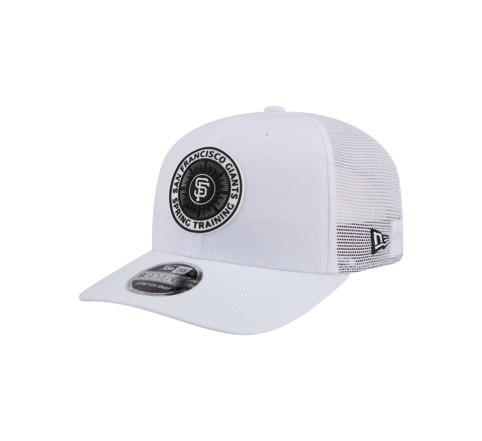Мужская кепка New Era San Francisco Giants 2026 Spring Training Fan Pack 9SEVENTY Adjustable Trucker Hat белая
