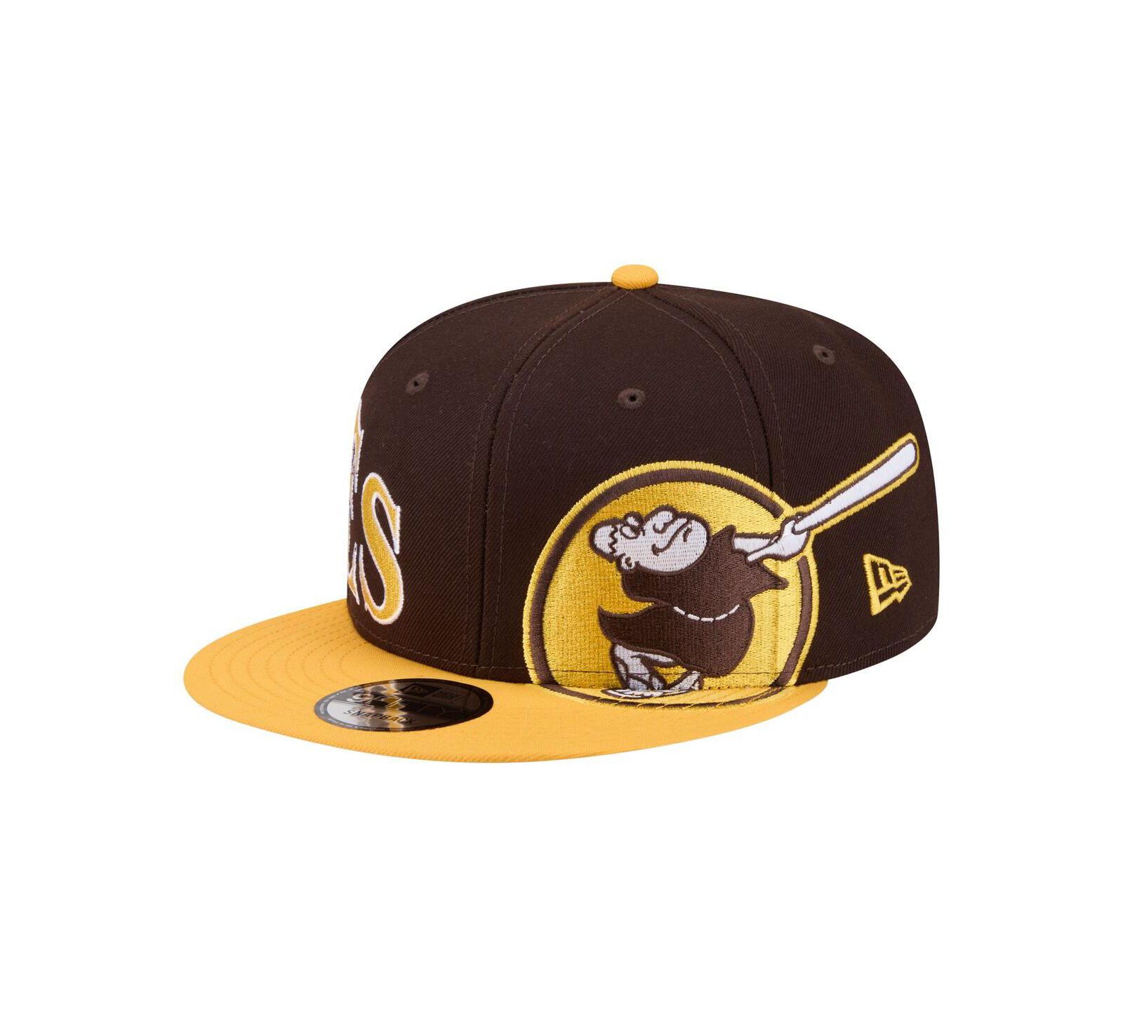 Мужская бейсболка New Era Brown/Gold San Diego Padres Stretched Two-Tone 9FIFTY Adjustable