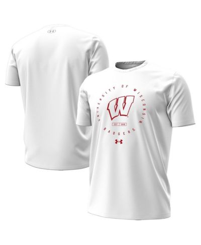 Under Armour Men's Wisconsin Badgers White Out HeatGear T-Shirt