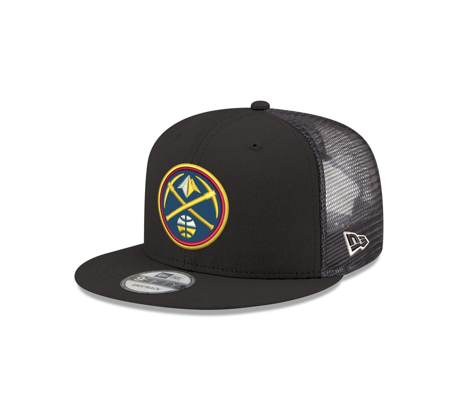 Кепка New Era Men's Black Denver Nuggets Core Logo Meshback 9FIFTY Snapback