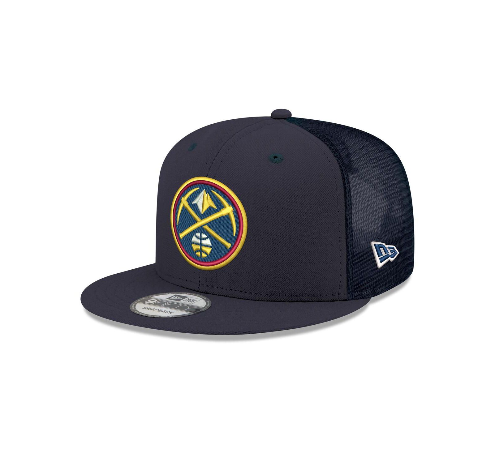 Мужская кепка New Era Denver Nuggets Core Logo Meshback 9FIFTY Snapback темно-синяя