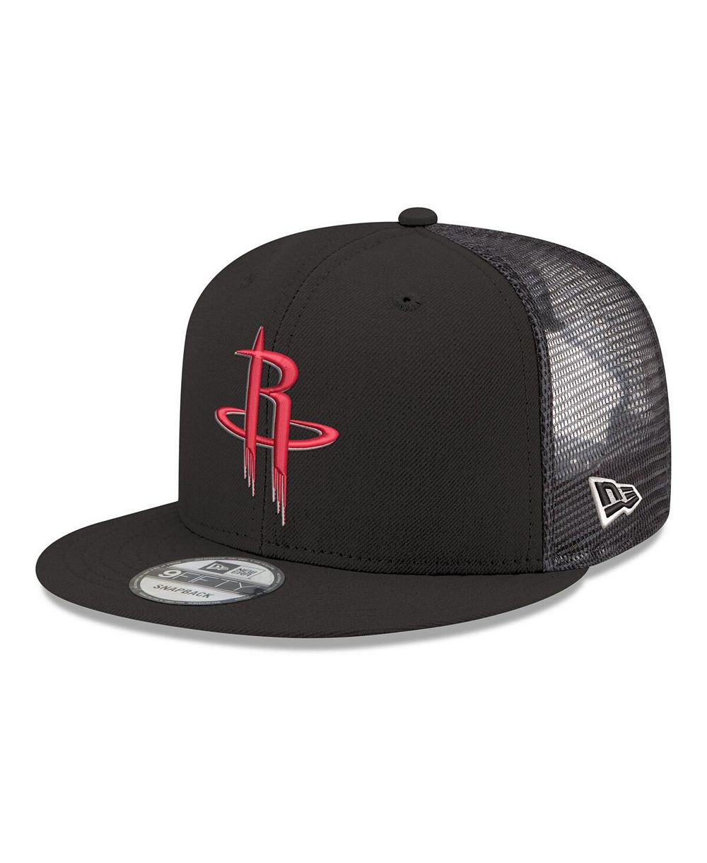 Мужская кепка New Era Houston Rockets Core Logo Meshback 9FIFTY Snapback черного цвета