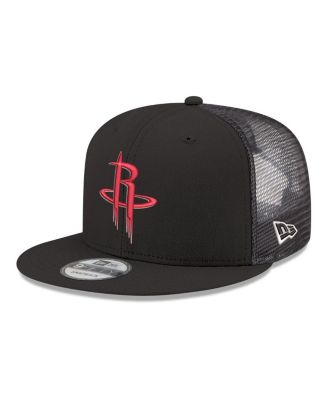Мужская кепка New Era Houston Rockets Core Logo Meshback 9FIFTY Snapback черного цвета