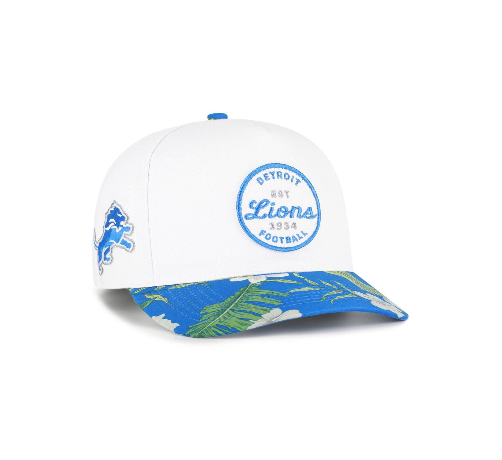 '47 Brand Men's White/Blue Detroit Lions Beach Side Hitch Adjustable Hat