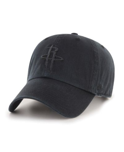 Мужская кепка '47 Brand Houston Rockets Black on Black Clean Up Adjustable Hat