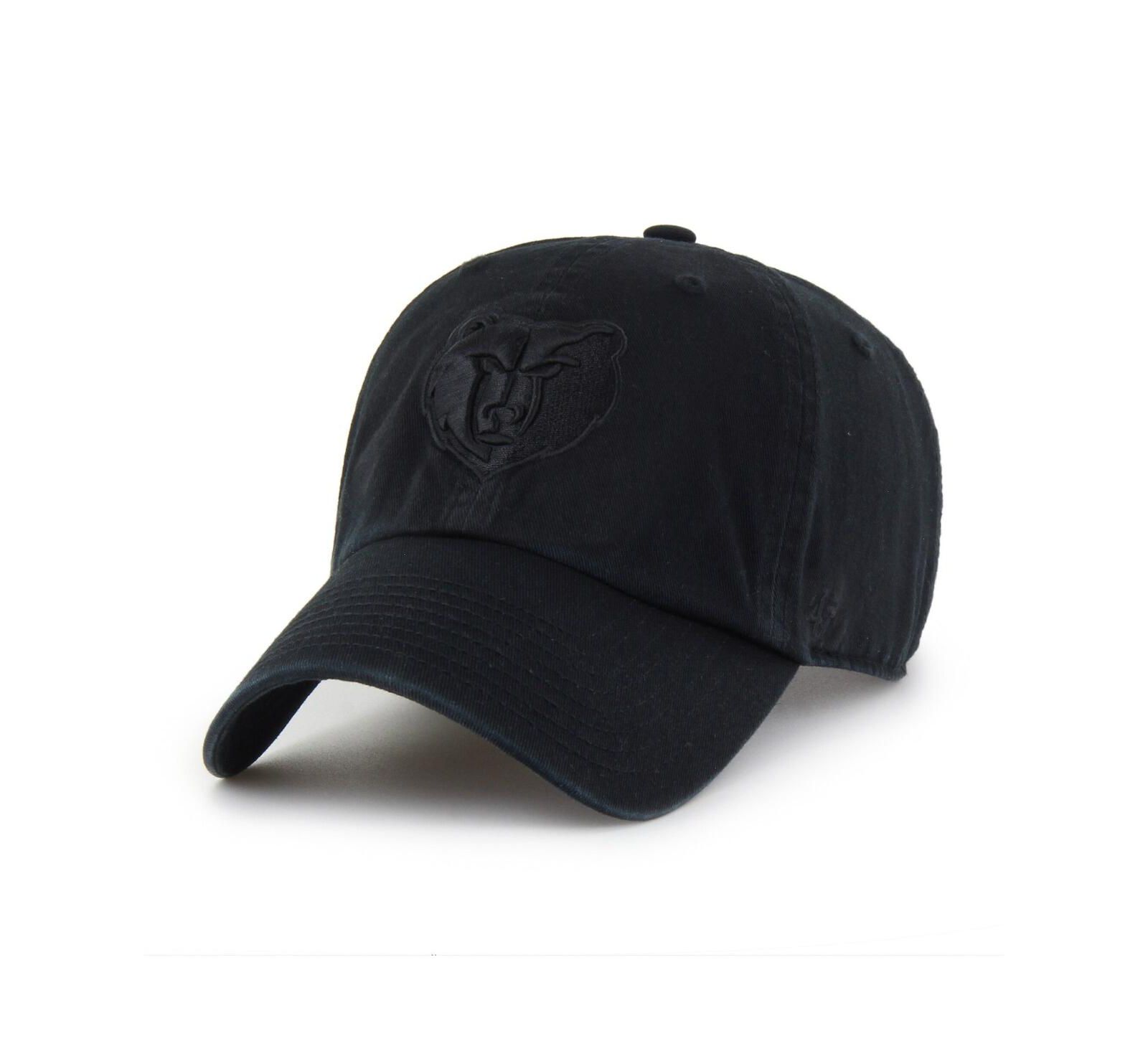 Мужская кепка '47 Brand Memphis Grizzlies Black on Black Clean Up