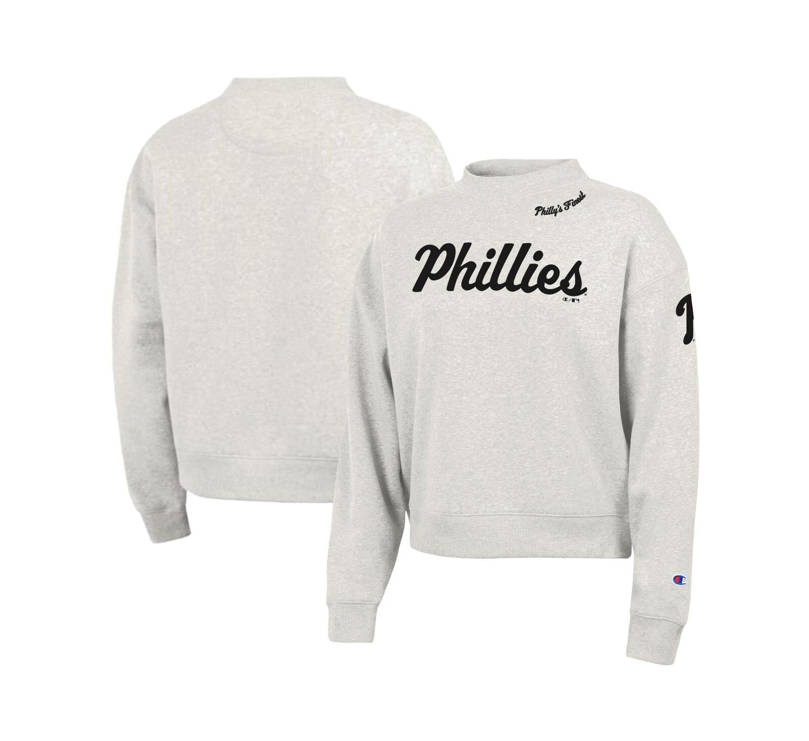 Женская толстовка Champion Stone Philadelphia Phillies Triumph Tri-Blend