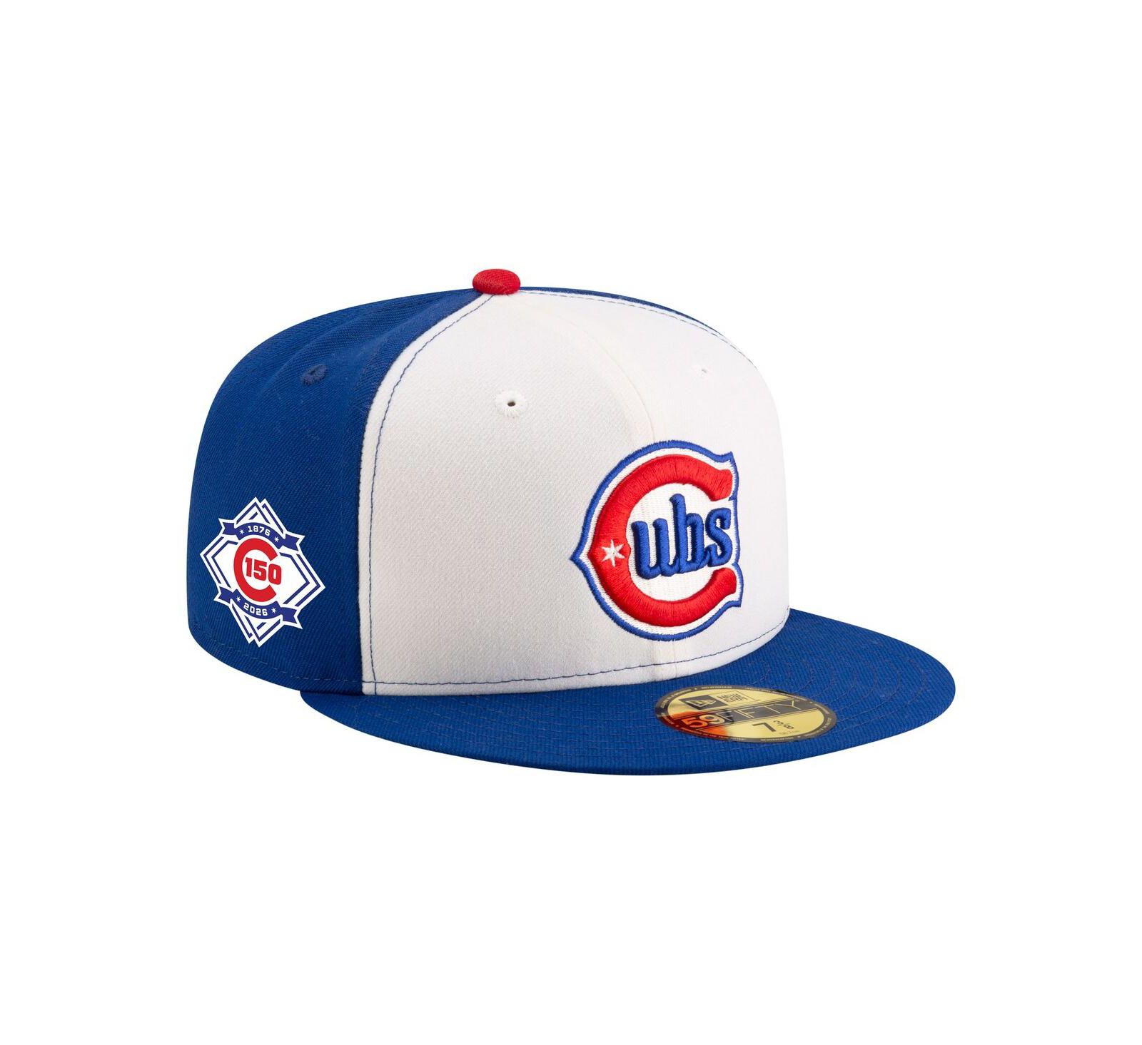 New Era Men's White/Royal Chicago Cubs 150th Anniversary 59FIFTY Fitted Hat