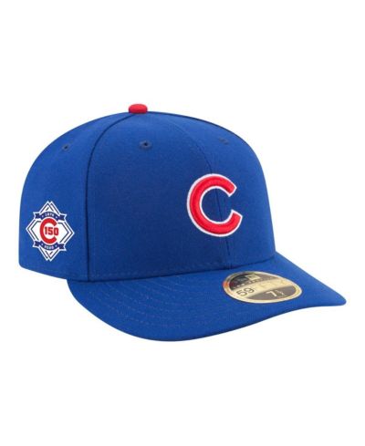 Мужская кепка New Era Chicago Cubs 150th Anniversary Low Profile 59FIFTY, королевский синий
