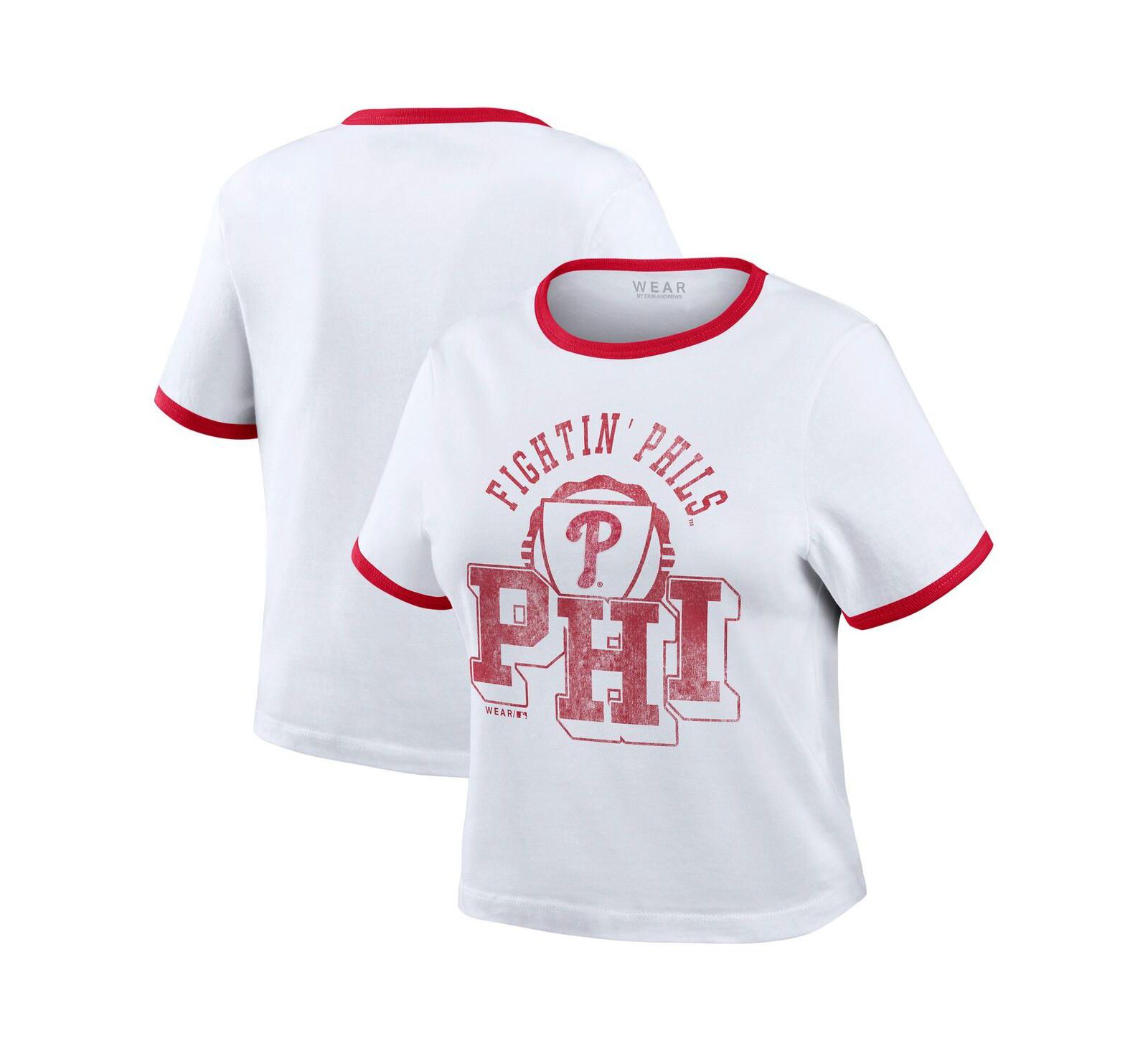 Женская детская футболка WEAR by Erin Andrews Philadelphia Phillies, белая