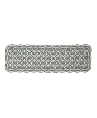 Laura Ashley Scalloped Skid Resistant Accent Rug, 20" x 60"
