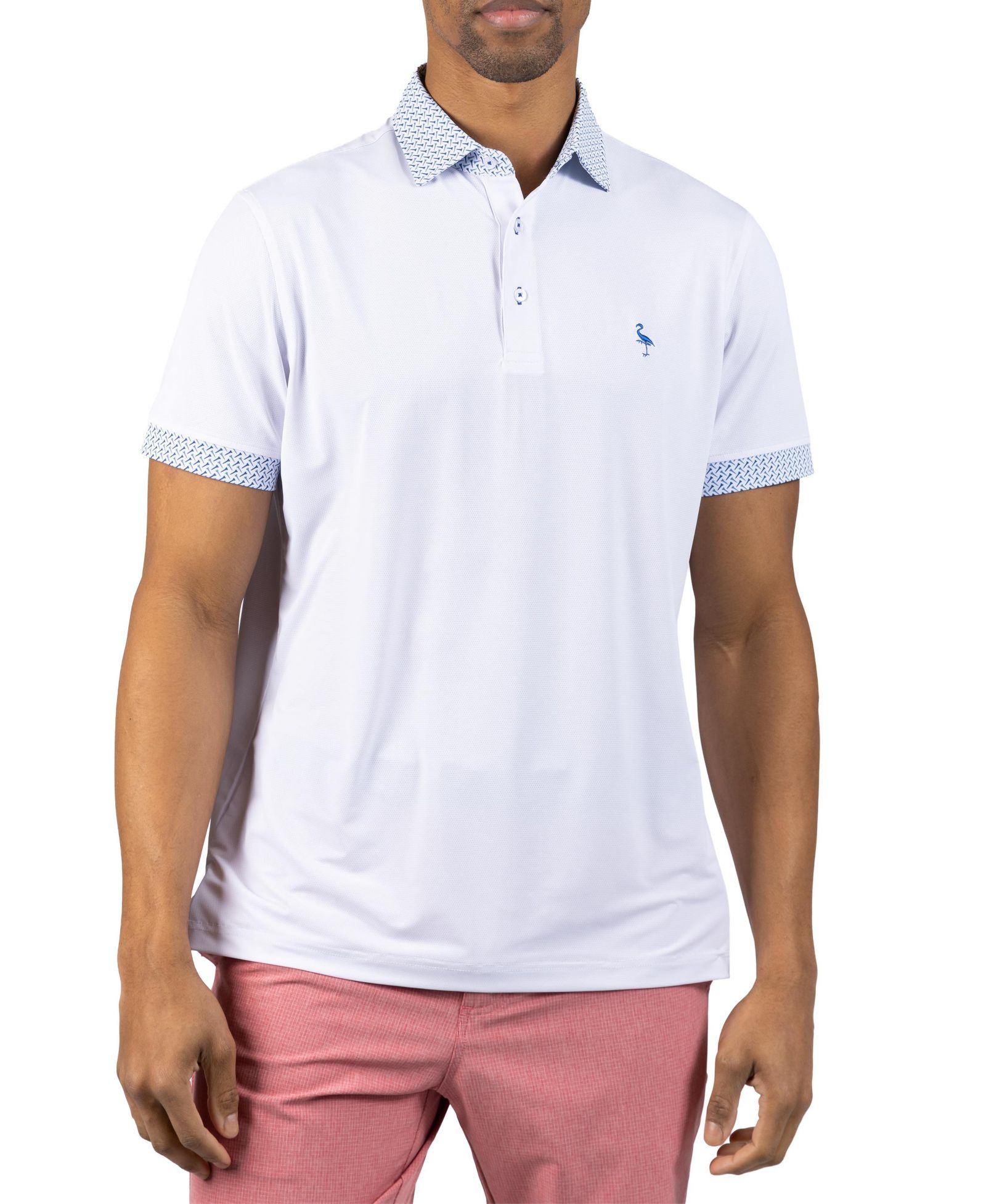 Tailorbyrd Men's Micro Perforated Performance Short Sleeve Polo
