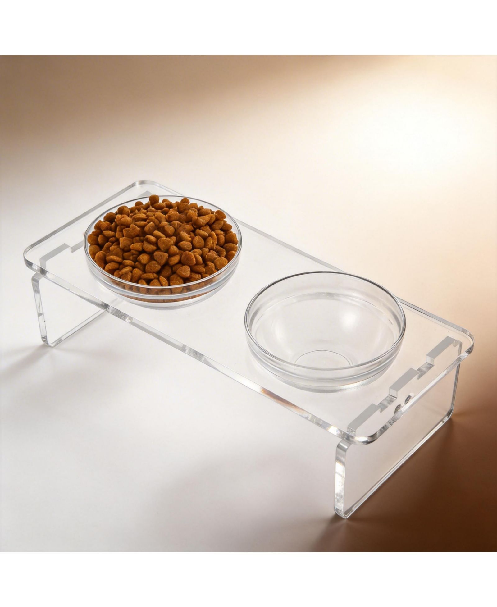 Подставка для кормления животных ARONKL Elevated with Stainless Steel & Glass Bowls
