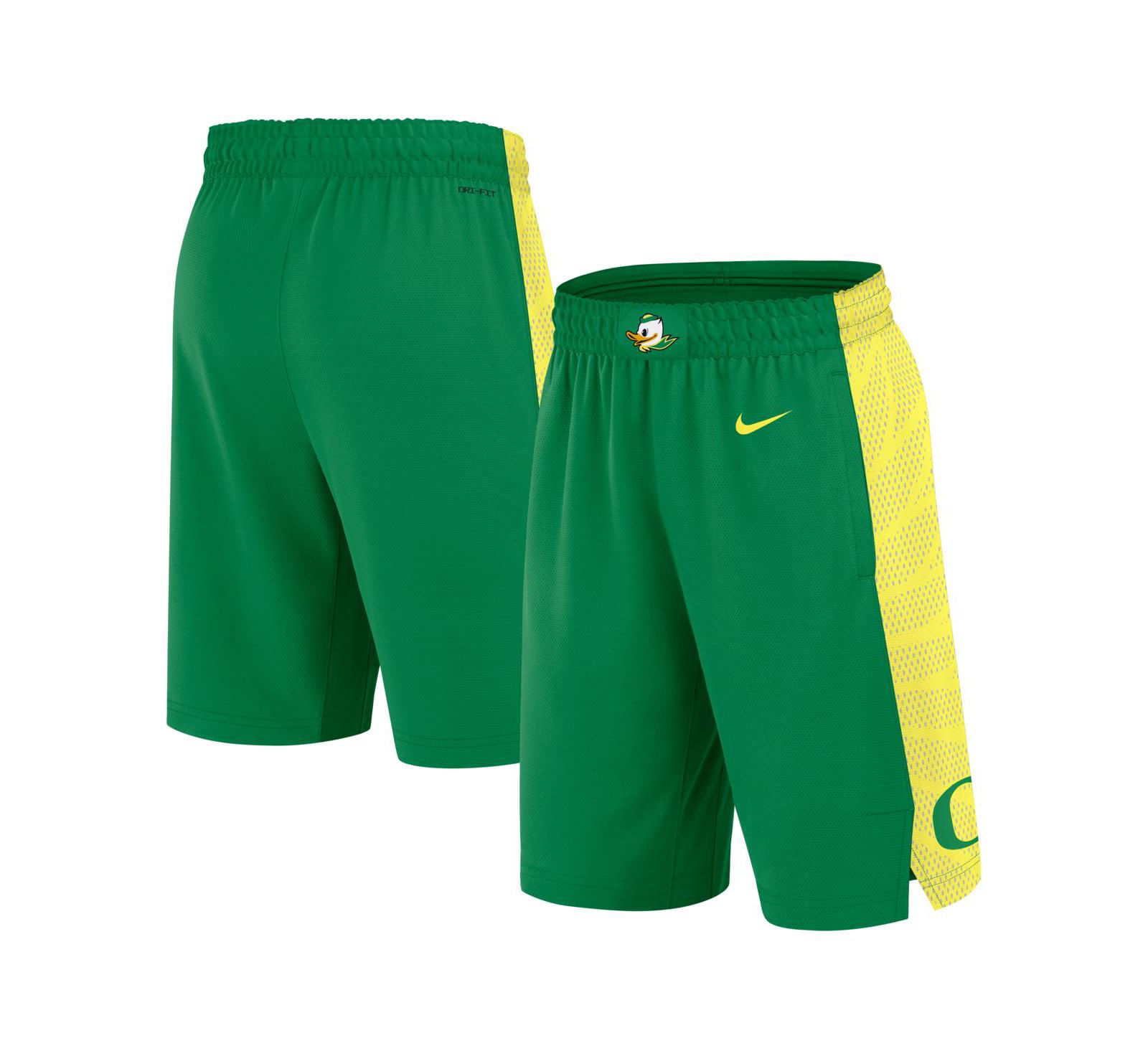 Nike Men's Green Oregon Ducks Road Replica Basketball Shorts