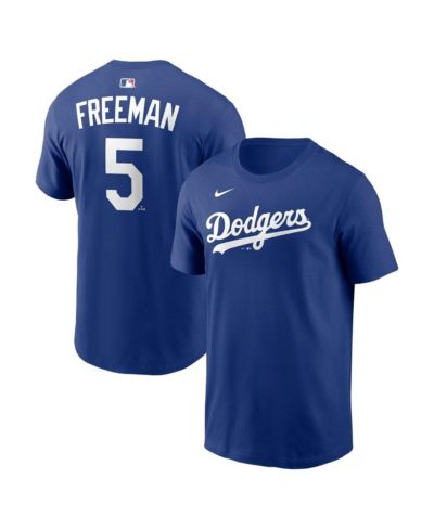 Nike Men's Freddie Freeman Royal Los Angeles Dodgers Home Name & Number T-Shirt