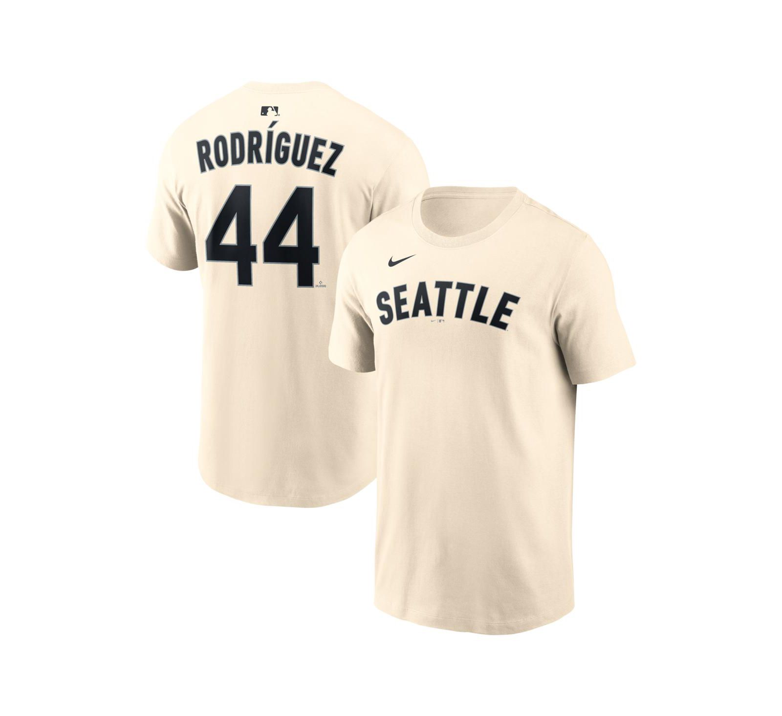 Nike Men's Julio Rodríguez Natural Seattle Mariners Name & Number T-Shirt