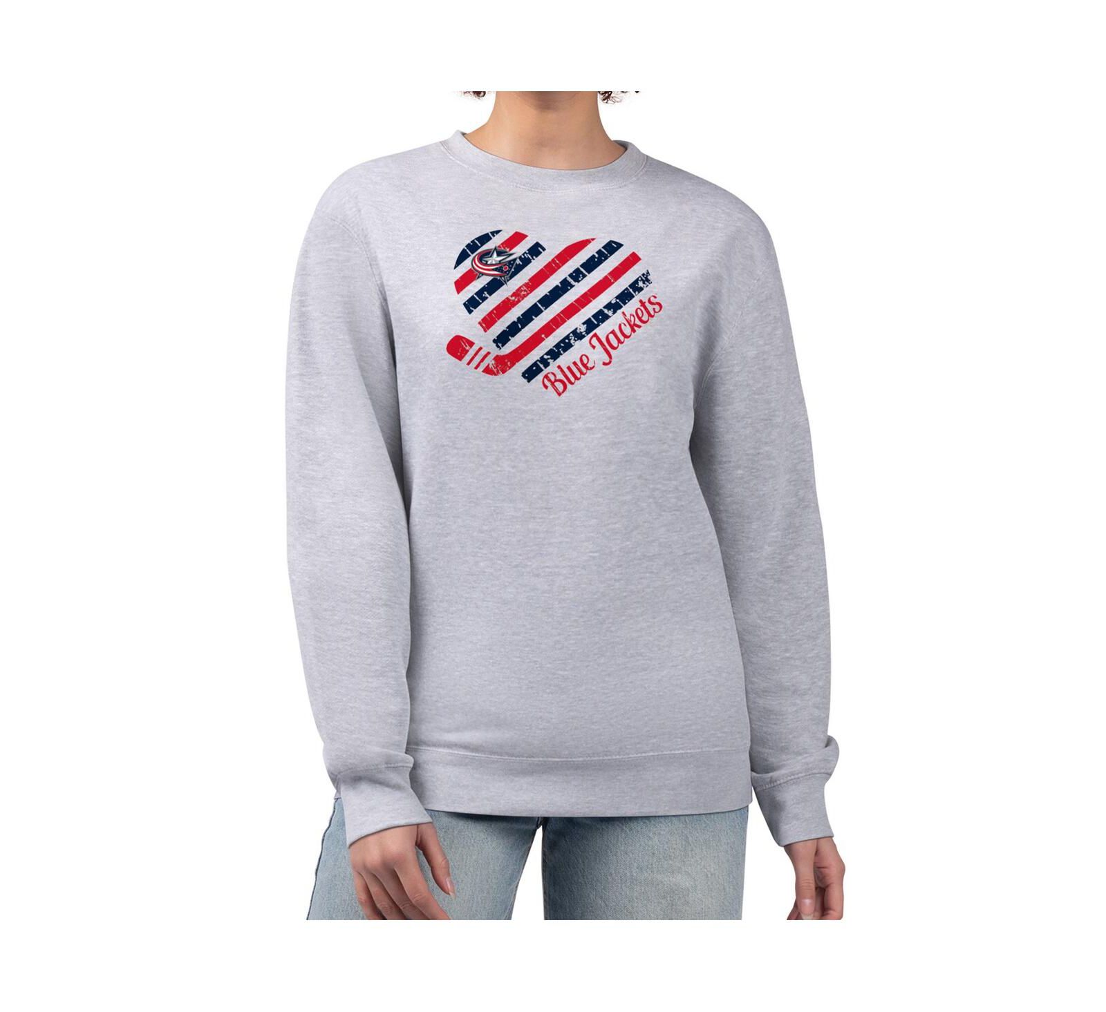 Женская толстовка G-III 4Her by Carl Banks Columbus Blue Jackets с графическим принпитом