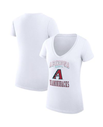 Футболка G-III 4Her by Carl Banks Women's White Arizona Diamondbacks V-Neck