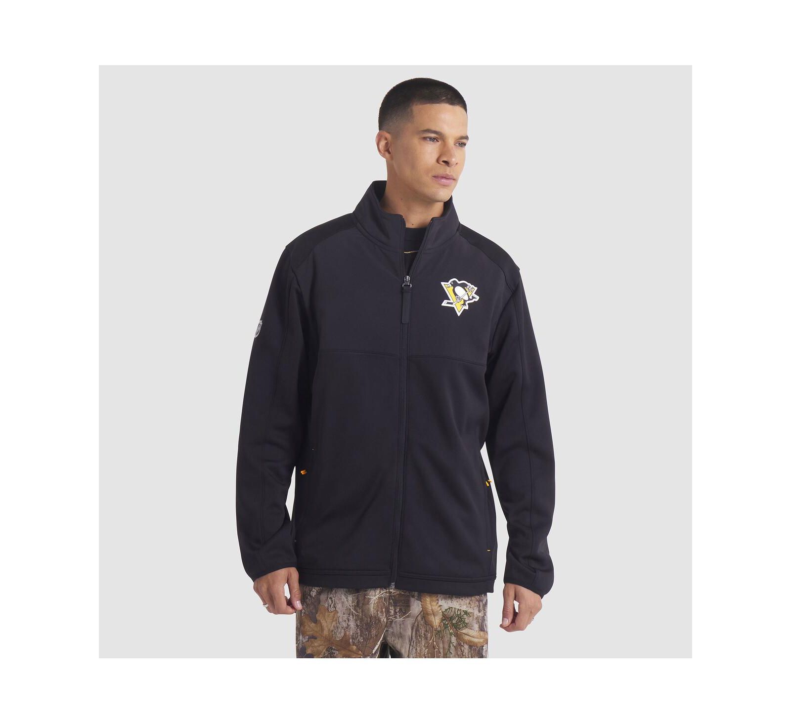 Fanatics Men's Black Pittsburgh Penguins Authentic Pro Rink Full-Zip Jacket