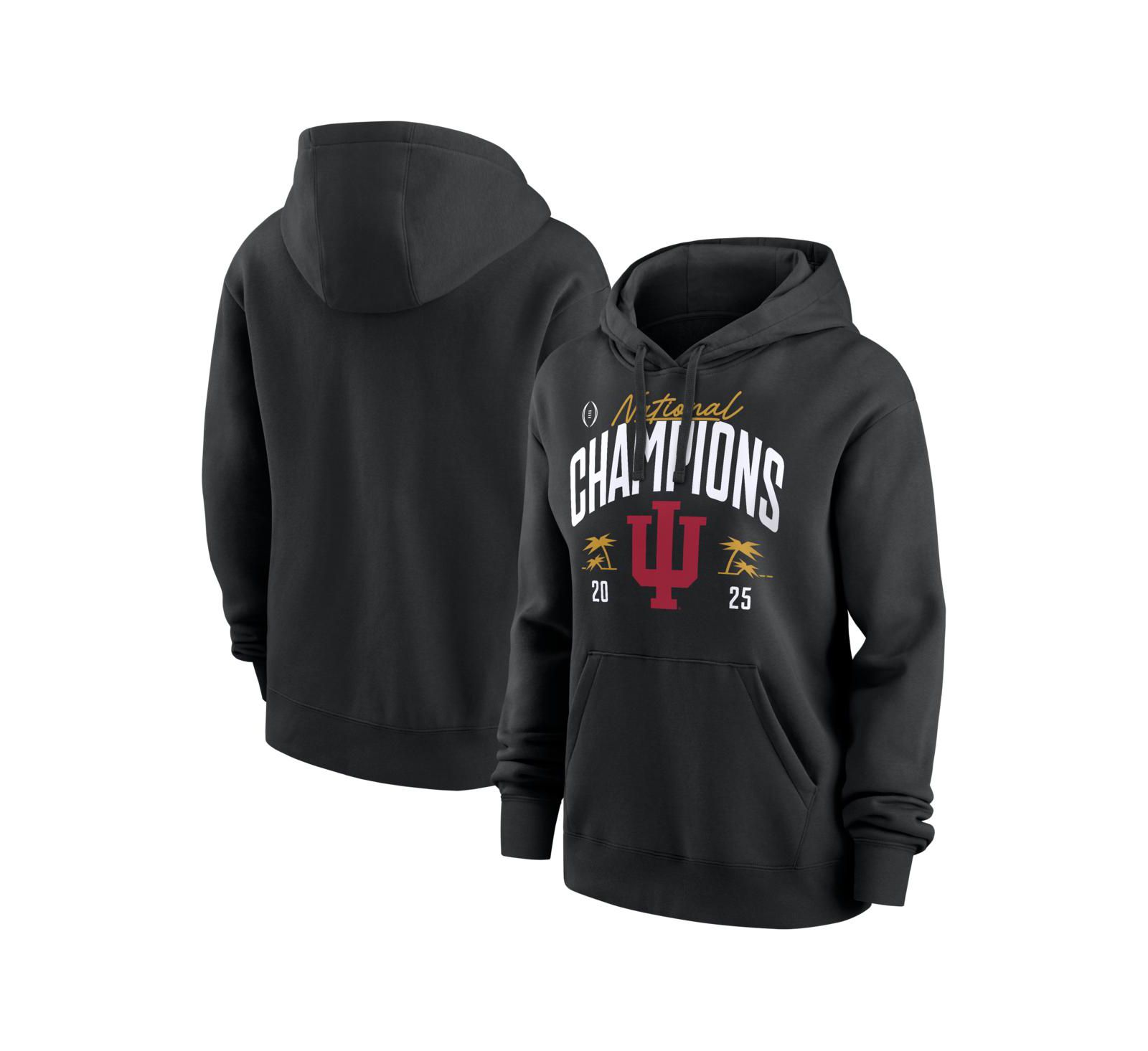 Женская толстовка Nike Black Indiana Hoosiers College Football Playoff 2025 National Champions Locker Room Hoodie