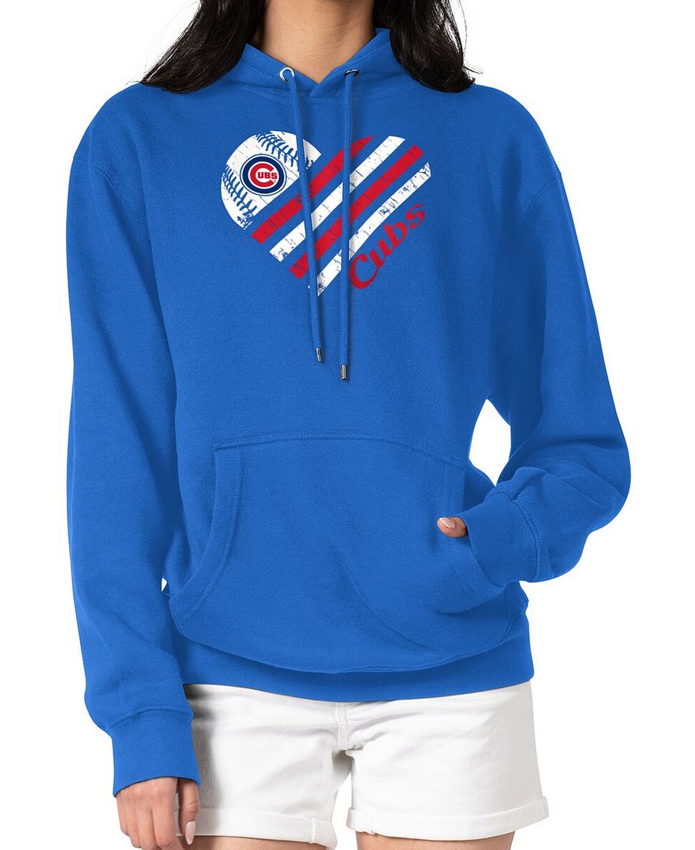 Женское худи G-III 4Her by Carl Banks Chicago Cubs с сердечком из флиса