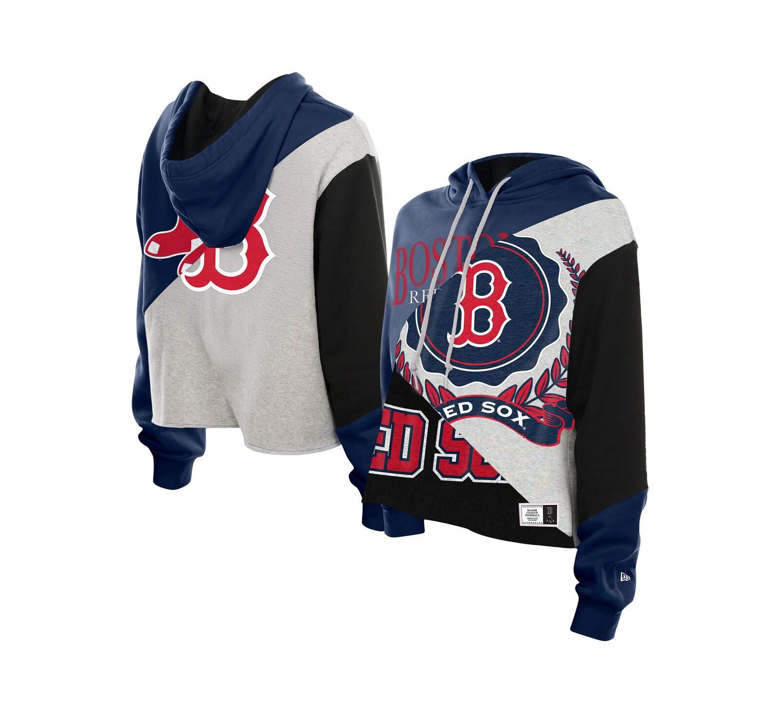 Женское укороченное худи New Era Boston Red Sox Color Block Boxy