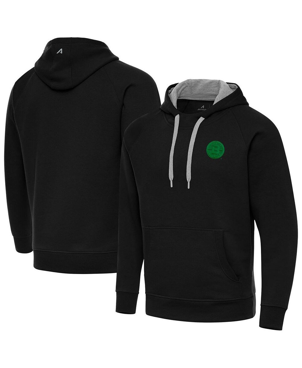 Мужское худи Antigua Black Boston Bruins St. Patrick's Day Victory Pullover