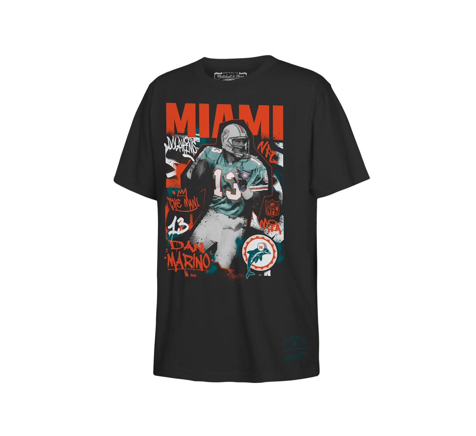 Mitchell & Ness футболка Dan Marino Miami Dolphins Star Player, черная, для мальчиков и девочек
