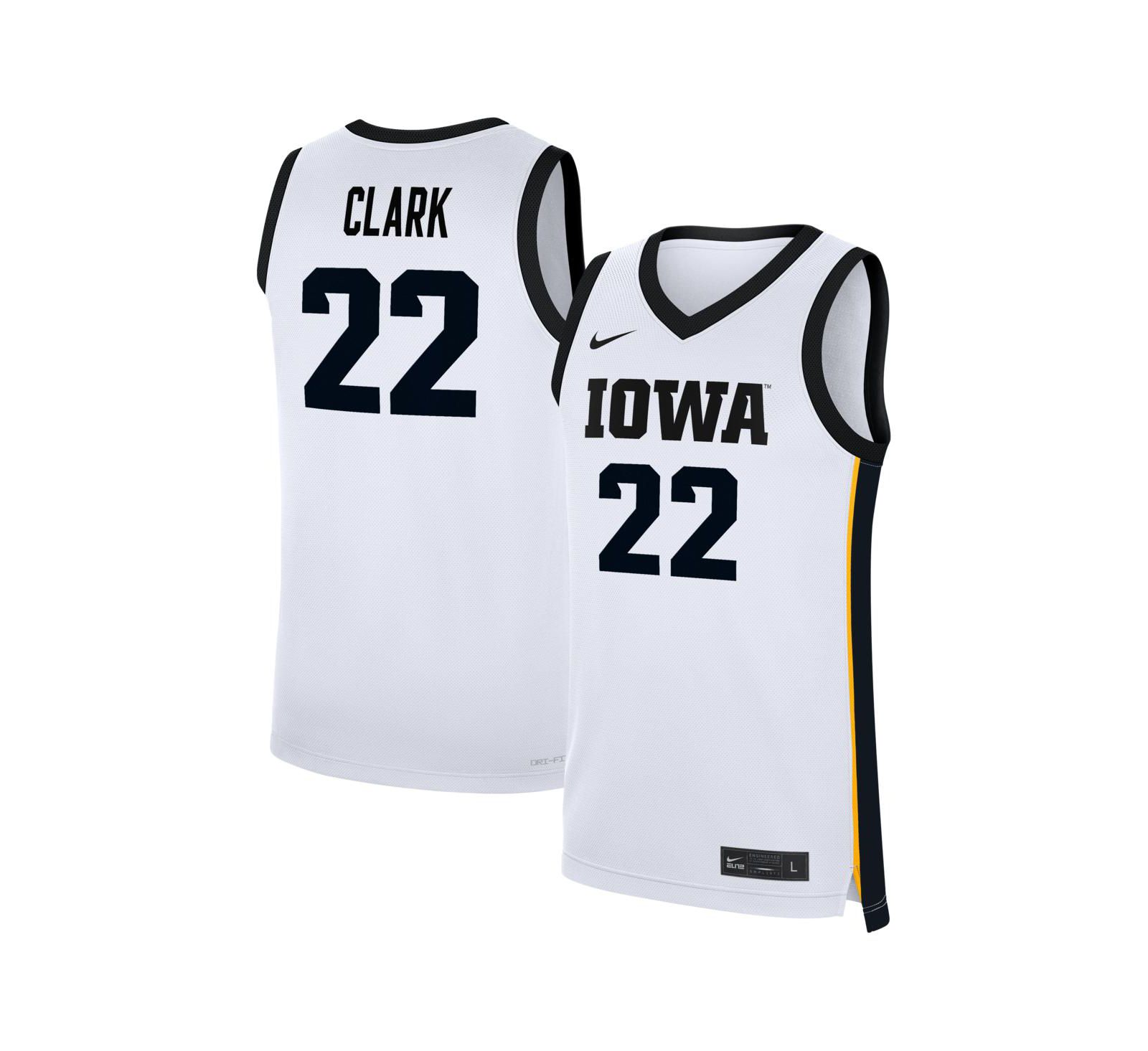 Мужская джерси Nike Caitlin Clark White Iowa Hawkeyes Home Women's Basketball Replica