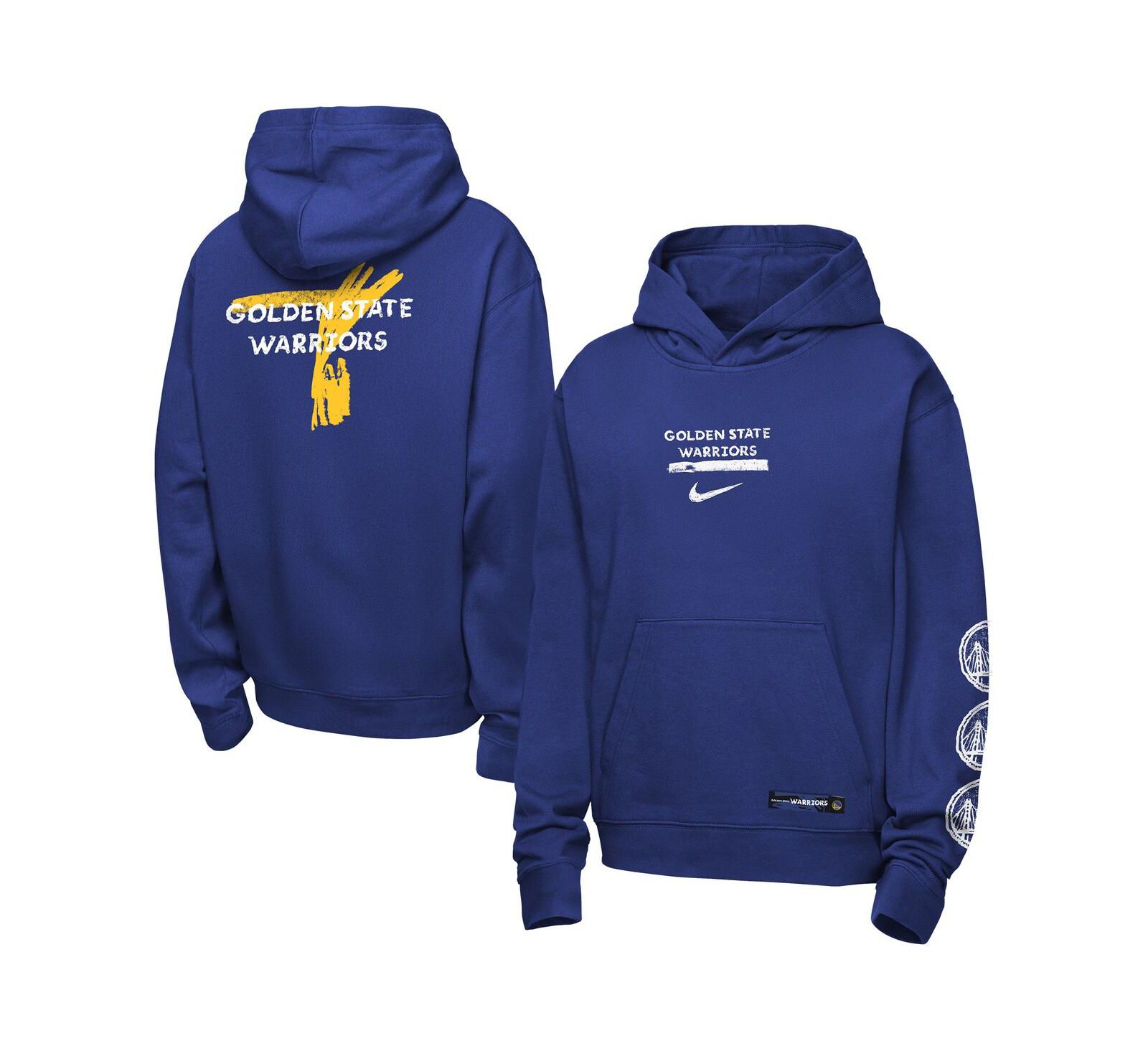 Детское худи Nike Royal Golden State Warriors Courtside Club Premiere