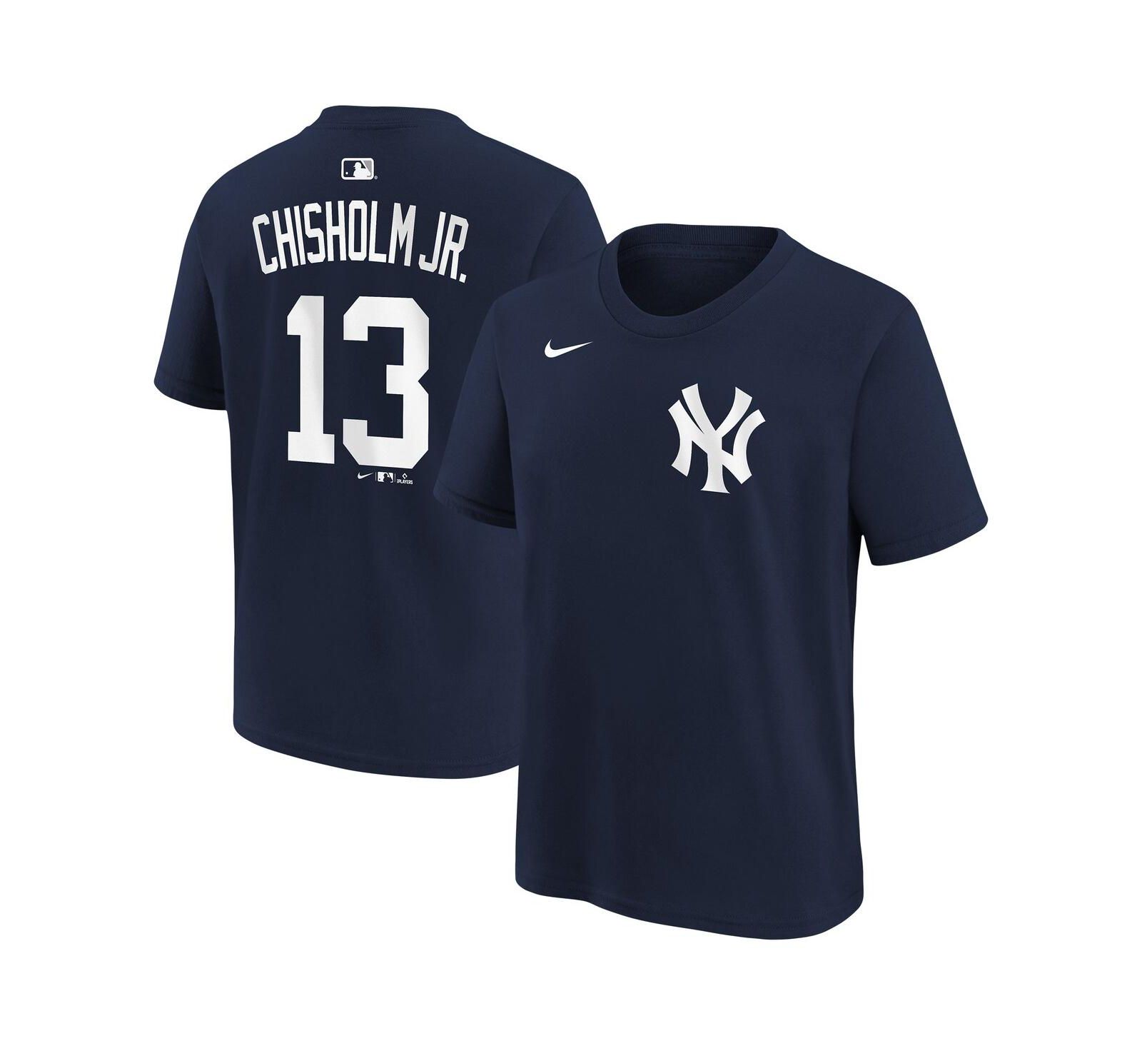 Nike футболка Jazz Chisholm Jr. Navy New York Yankees для мальчиков и девочек