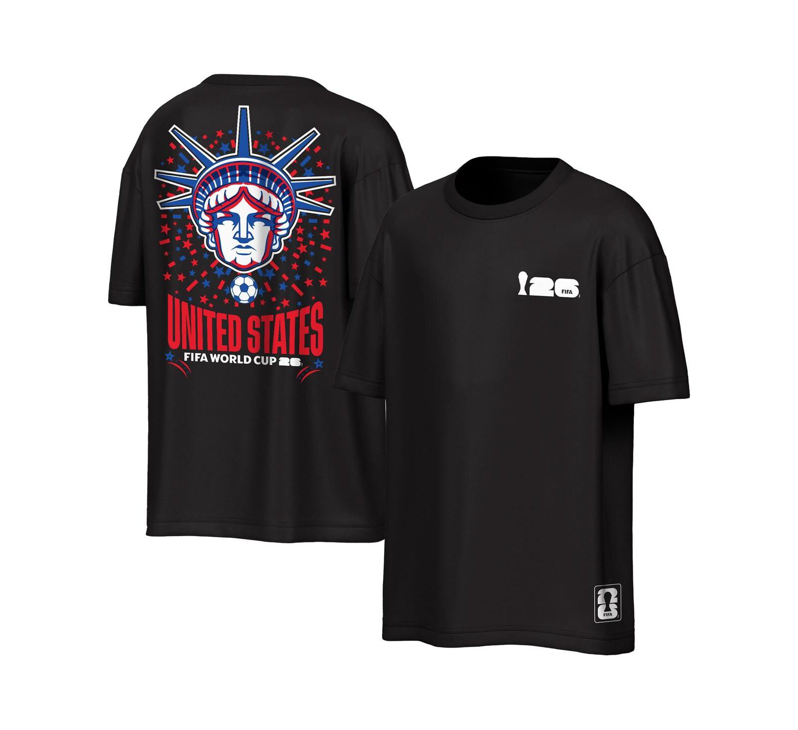 Мужская футболка Outerstuff Black USMNT FIFA World Cup 2026 Rally Oversized 2-Hit
