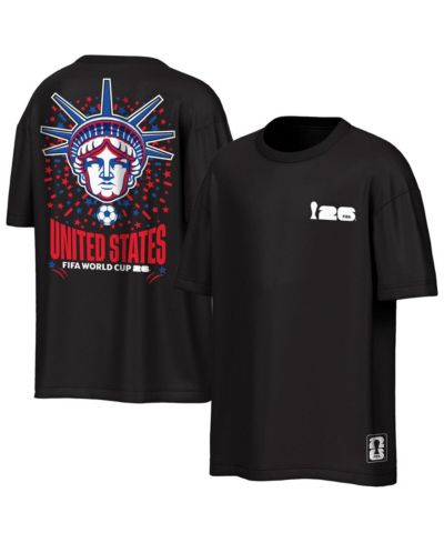 Мужская футболка Outerstuff Black USMNT FIFA World Cup 2026 Rally Oversized 2-Hit