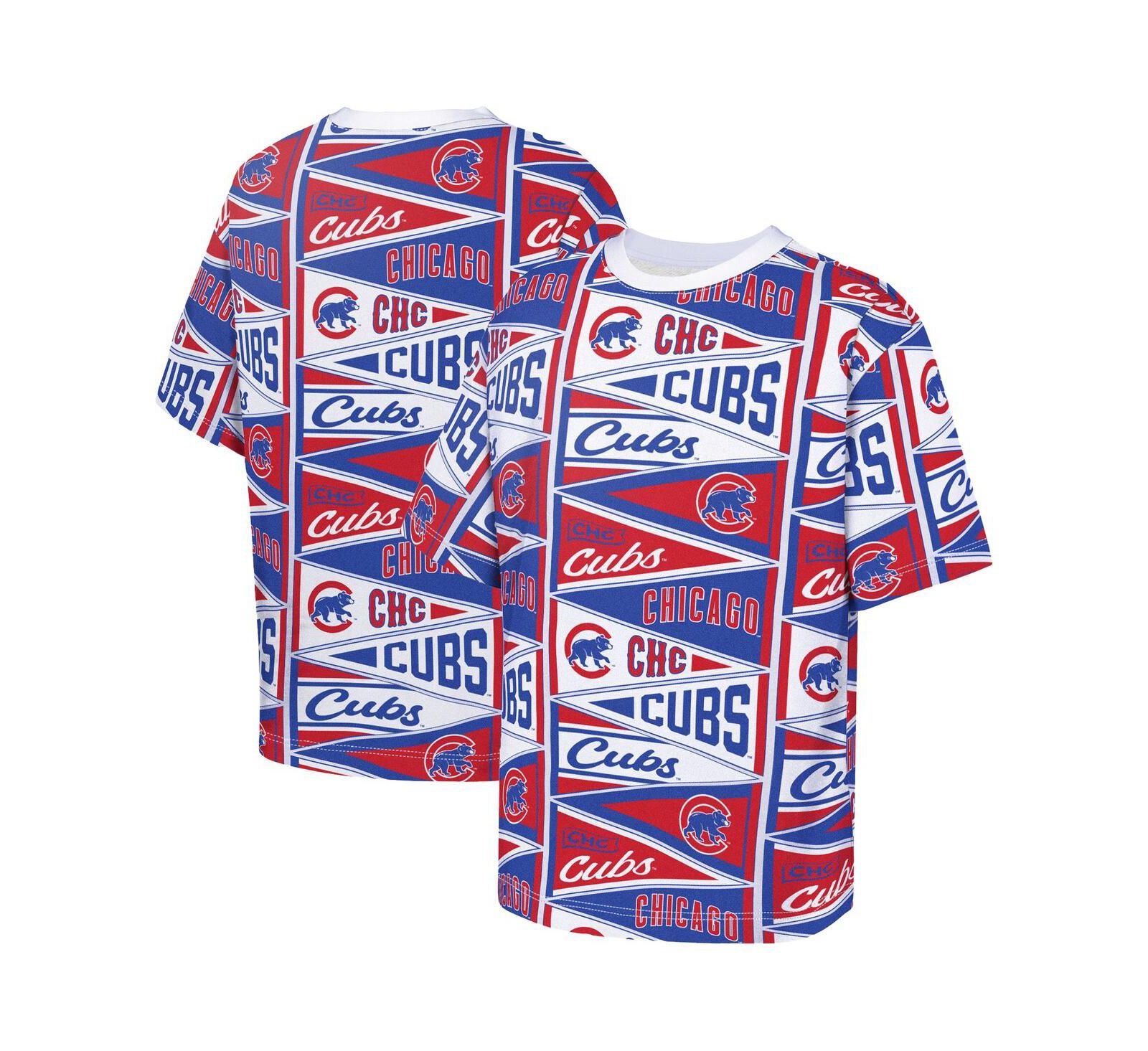 Красная футболка Outerstuff Chicago Cubs All-Over Pennant для мальчиков и девочек