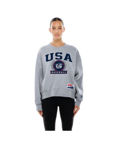 New Era Женское свитшот New Era USA Baseball, рукав Dolman Sleeve