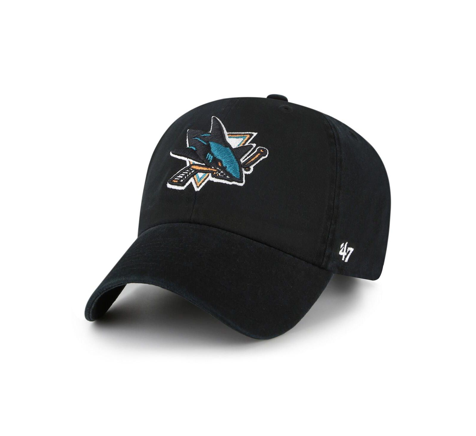 '47 Brand мужская регулируемая кепка черного цвета с логотипом San Jose Sharks