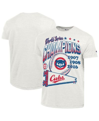 Champion Men's White Chicago Cubs Winning Tradition Cooperstown Tri-Blend T-Shirt