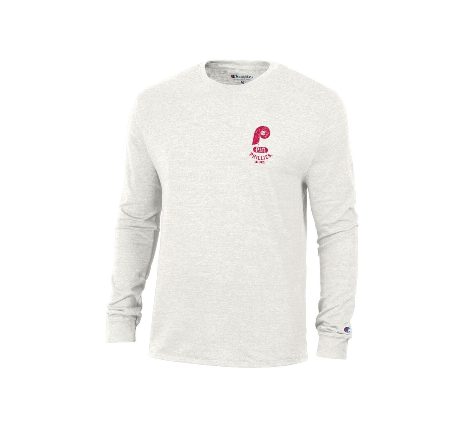 Champion Men's White Philadelphia Phillies Cooperstown Winning Tradition Tri-Blend Long Sleeve T-Shirt